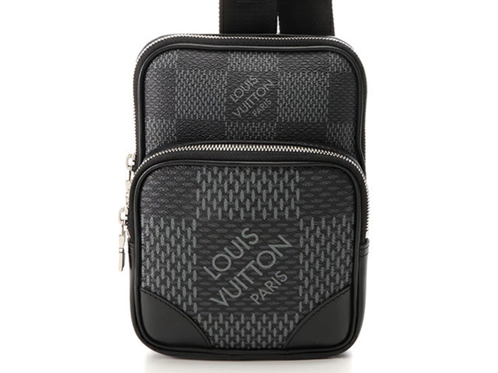 LOUIS VUITTON Shoulder Bag Amazon Sling Damier Graphite Black AH